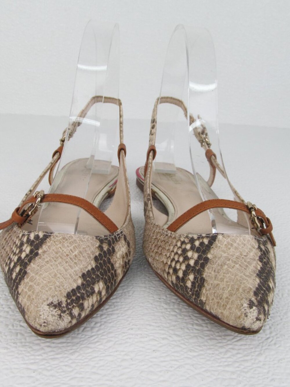 Coach Wooster Slingback Flat Snake Print Womens Size 7